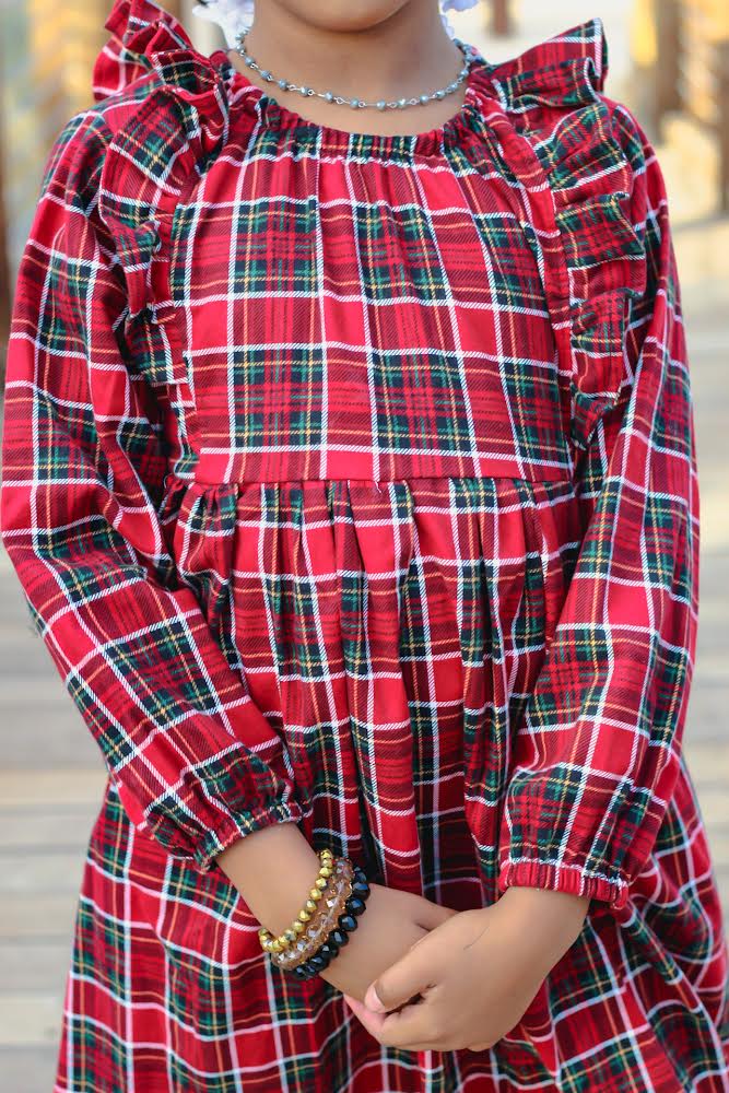 Christmas Flannel Dress – Baby Me Beautiful