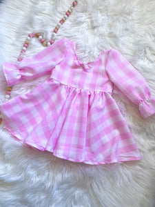 Pink Gingham Lluka dress