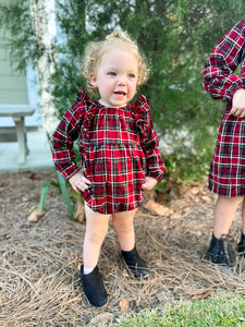 Christmas Flannel Bubble Romper