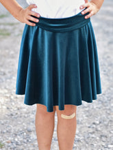 Load image into Gallery viewer, $25 Midnight Blue Velvet Circle Skirt