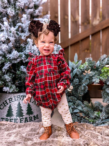 Christmas Flannel Bubble Romper