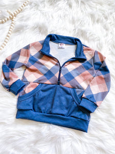 RTS 2T Plaid Half Zip