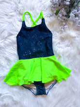 Load image into Gallery viewer, RTS 6 Black and Neon green leopard swimsuit
