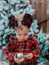 Load image into Gallery viewer, Christmas Flannel Bubble Romper