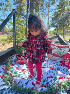 Christmas Flannel Bubble Romper