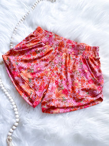 Bright Floral Retro Shorts